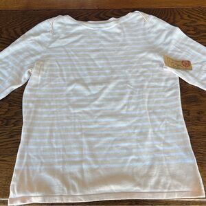 New NWT Ralph Lauren Jeans Company 100% Cotton Striped 3/4-Length Sweater